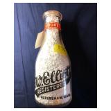 Vintage Milk Bottle, F.W. Elliott Registered