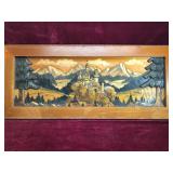 Carved Wooden Castle Landscape