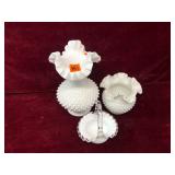 Vintage Hobnail Milk Glasses