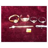Lot of Various Wrist Watches, Some Gold