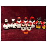 Lot of Black Americana Salt and Pepper Shakers