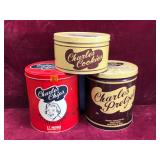 Lot of Vintage Charles Chips Containers