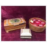 Vintage Wooden Boxes & Bowl