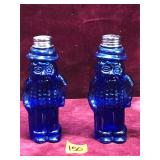 Vintage Style Cobalt Blue Glass Mr. Peanut