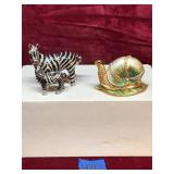 Vintage Jeweled Animal Trinket Boxes