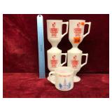 Vintage Milk Glass Mugs