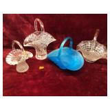 Vintage Glass Baskets