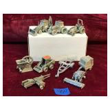 Vintage Pewter Tractors, Collectible