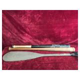 Lot of Vintage Bats and Oar