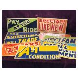 Used Car Lot signs