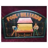 Vintage Billards Sign