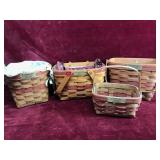 Lot of Christmas Collection Longaberger Baskets