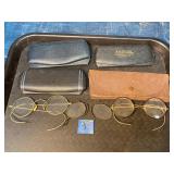Lot of Antique Eye Glasses