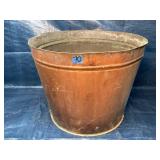 Large copper bucket