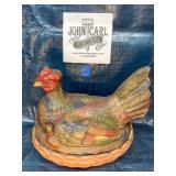 Vintage Ceramic Chicken in Nest Candy Dish