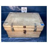 Vintage locking wooden chest