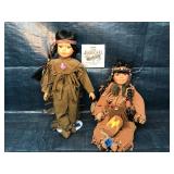Pair of vintage Native American dolls