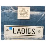 Vintage Metal LADIES Restroom Sign