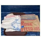 Pair of vintage feed sacks