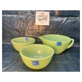 3 Pc. Jadeite Fire-king Bowls
