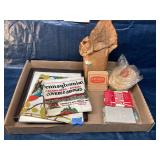 Vintage advertising coasters, textiles & artwork