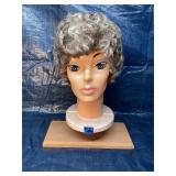Vintage wig on mannequin