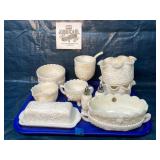 Lot of antique grape and fine milk glass