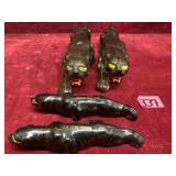 Ceramic Black Panther Figurines