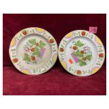 Plates in the Style of Staffordshire Strawberry