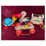 Lot of Wooden Pull Toys