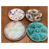 Set of Four Oyster Plates