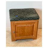 Small wooden storage cabinet/seat