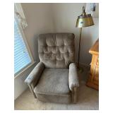 Recliner and floor lamp