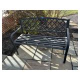 Metal outdoor bench