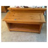 Wooden storage shelf