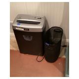 Paper shredder & trash bin