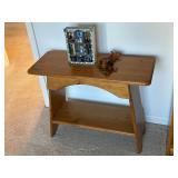 Wooden shelf & decorations