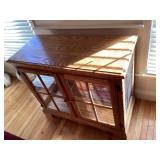 Wooden server/buffet w/ glass doors