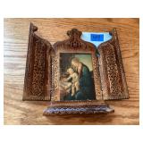 Antique wooden photo holder