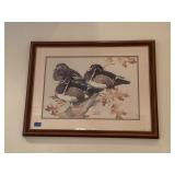 Signed Framed Bird Themed Print