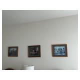 Three framed prints