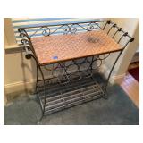 Metal framed wine rack