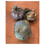 Lot of frog themed decorations
