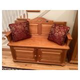 Wooden Bench w/ Storage