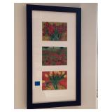 Framed flower print