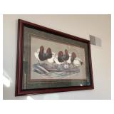 Framed duck print