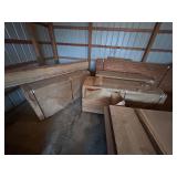 Large lot of particle board/baseboard