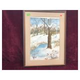 Snowy Landscape Artwork
