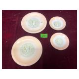 Metal Shirley Temple Dishes