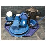 Lot of vintage enamelware